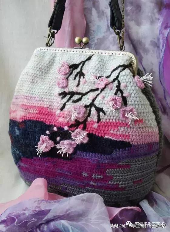 厉害了，极美爱尔兰钩花包包，看了这个才是真服气