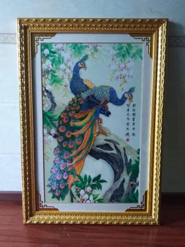 我家的十字绣六尺牡丹,我的十字绣