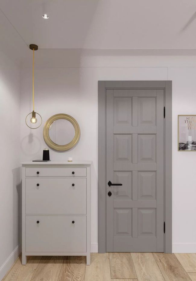 60平一室一厅一衣帽间小户型装修,51平米一室一厅玄关