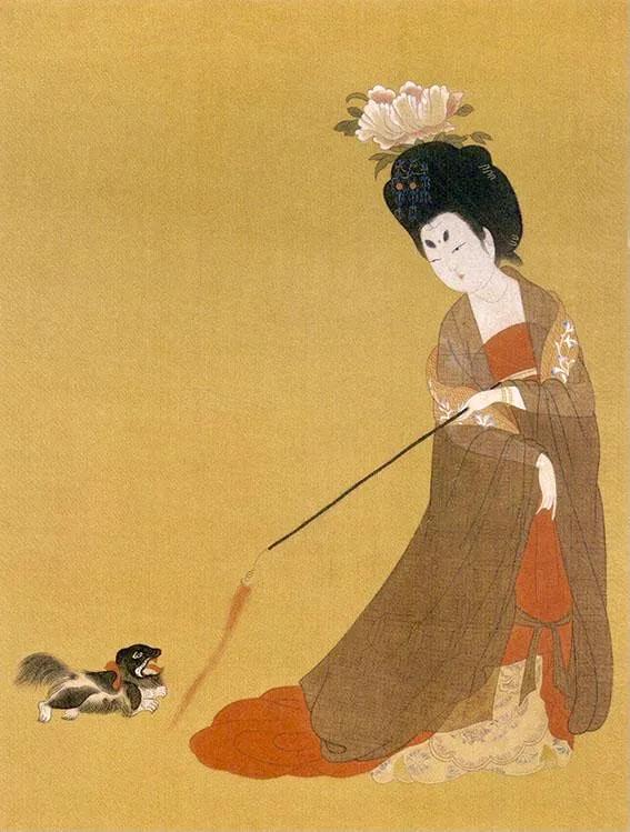 十大名画欣赏唐宫仕女图,展现仕女劳作的唐代名画