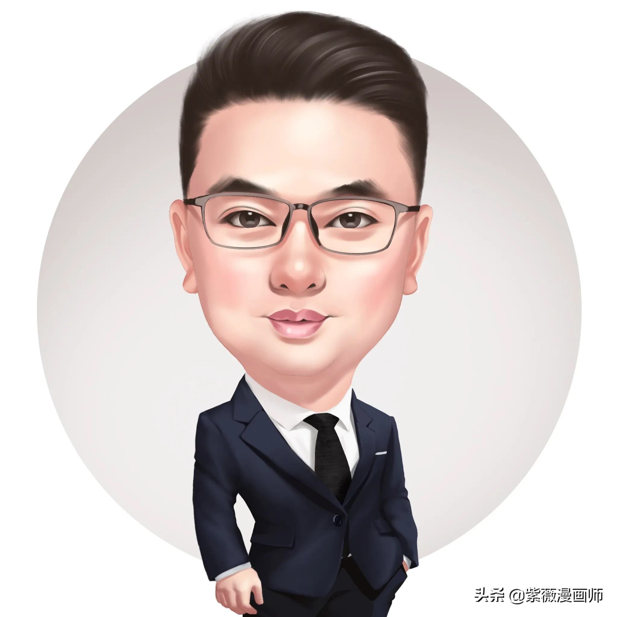 微信头像眼镜男士专用漫画,40-50岁男士头像漫画