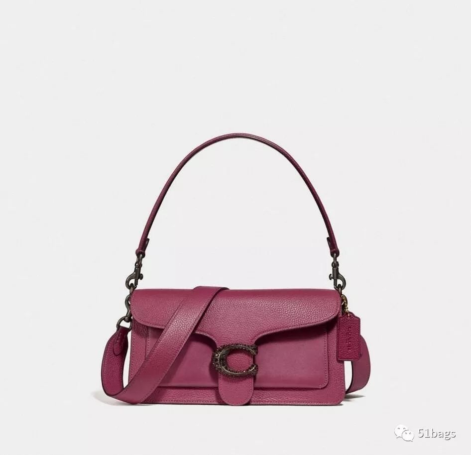 coach酒神包tabby奶茶色,coach酒神包正品细节图