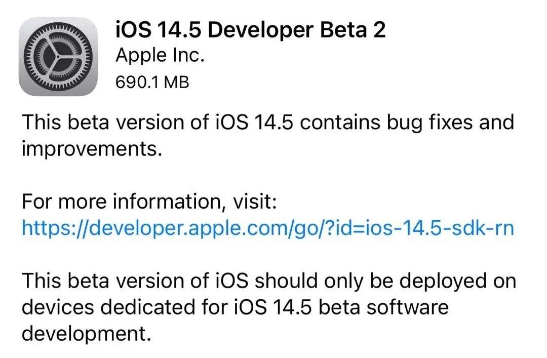 ios14.5beta2描述文件下载,ios14.5正式发布绿屏问题仍未修复