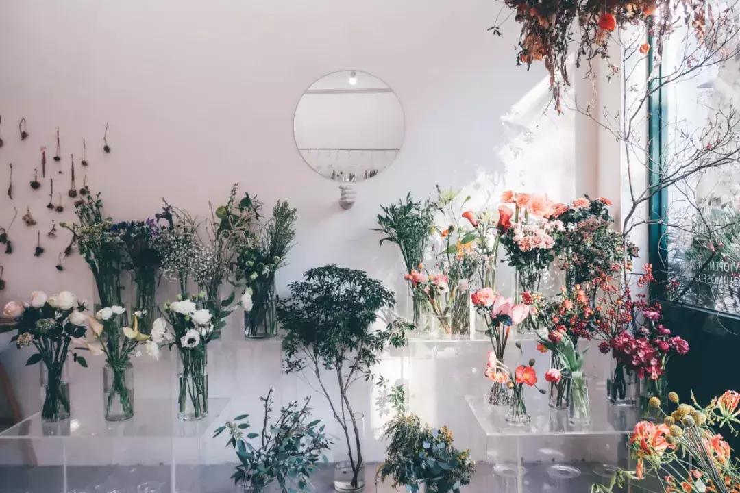 在花园里和鲜花为伴,在花店与鲜花为伴