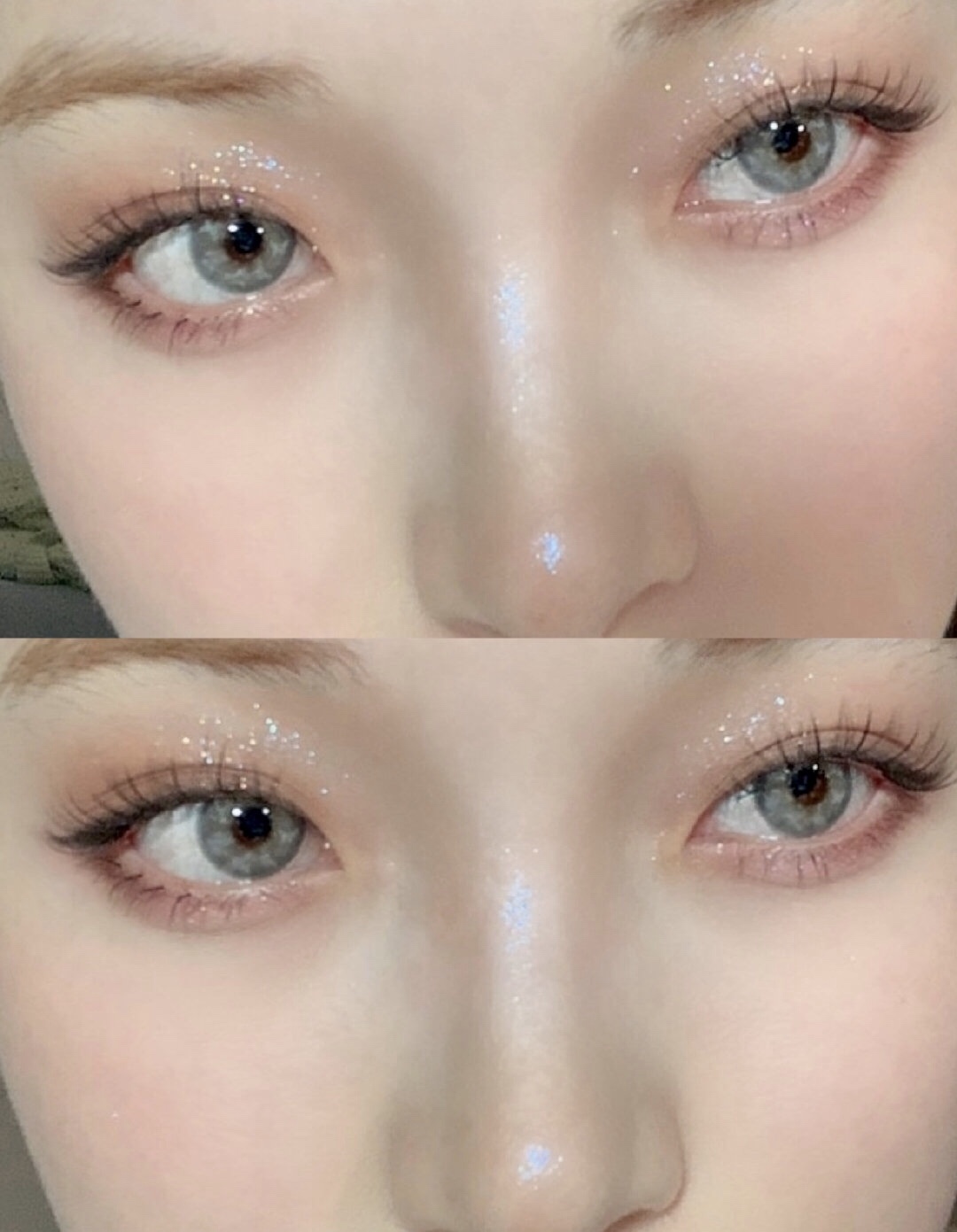 日常妆阴影高光画法,先画眼妆再上底换头技术