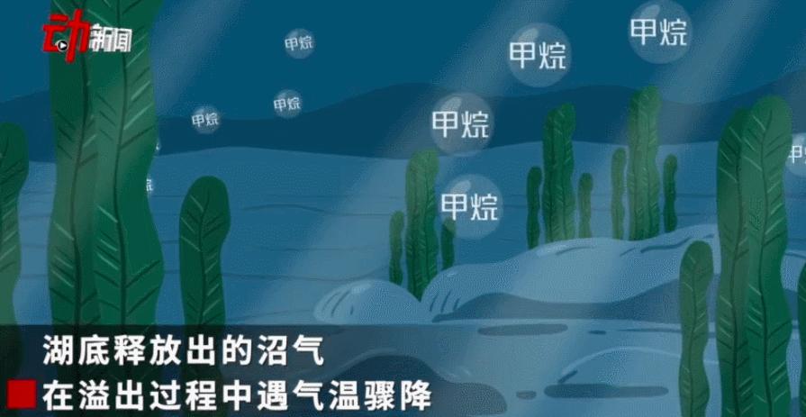 漠河湖被冻成冰的瞬间,漠河冰雾形成