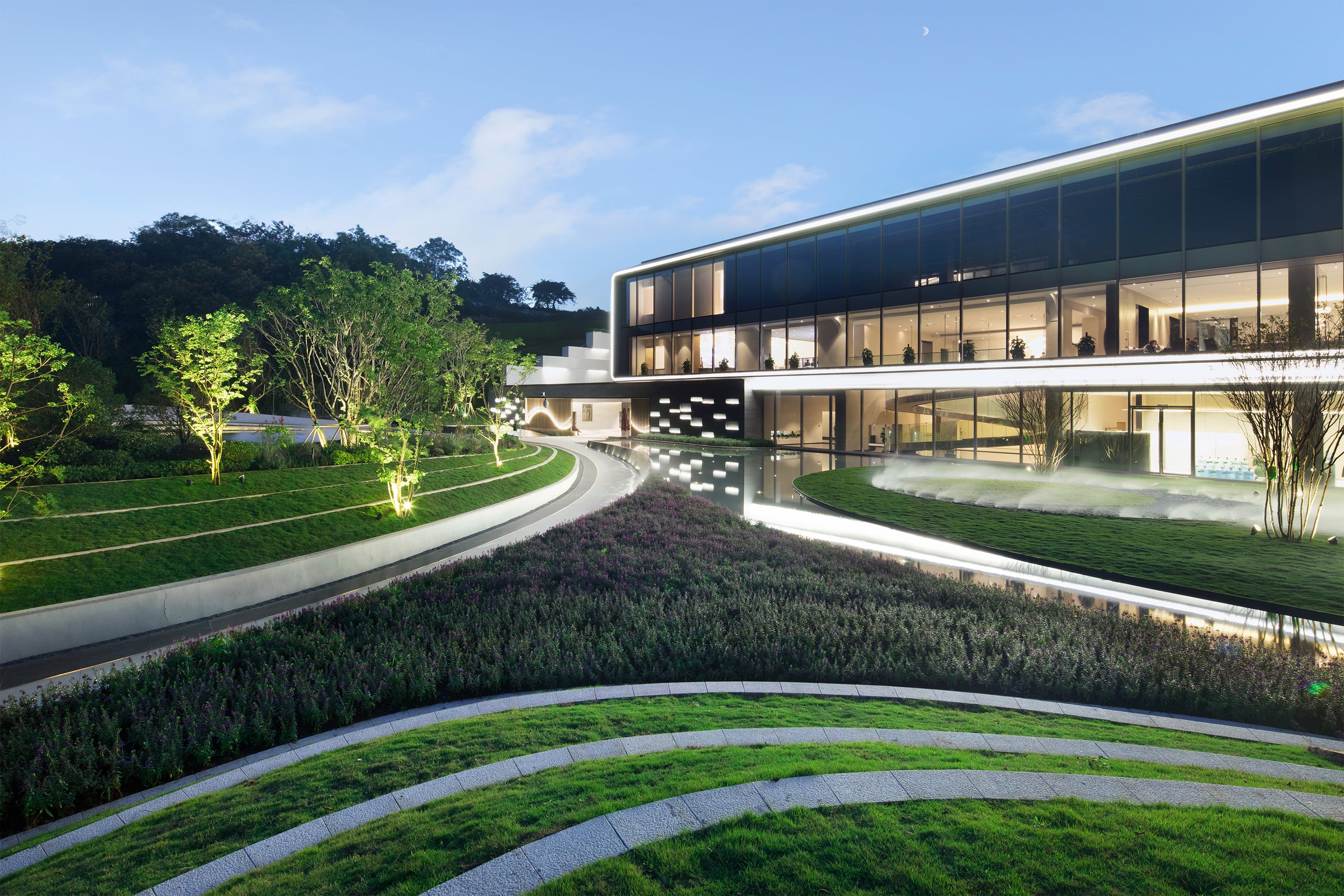 重庆龙湖滟澜山景观设计公司,重庆听江左岸景观设计