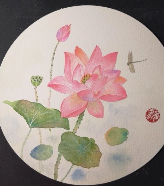 如何画荷花的最简单的方法,怎么画荷花一步一步教你画荷花