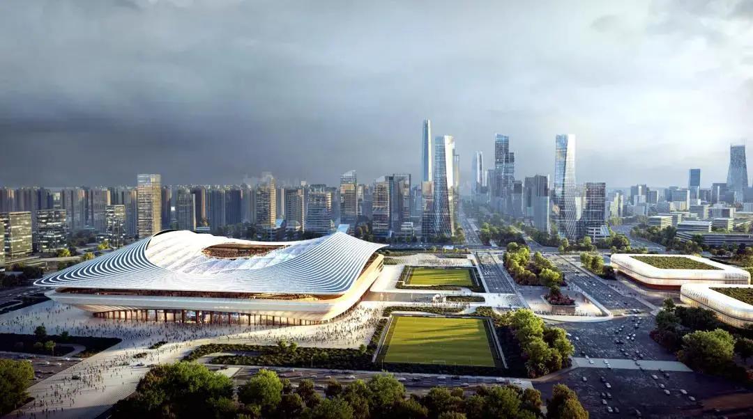 西安国际足球中心地铁,西安国际足球中心设计