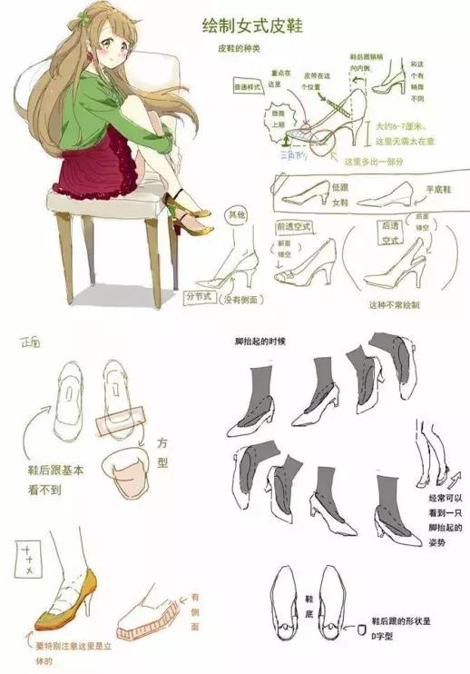 鞋子绘画教程,鞋子绘画100种教程