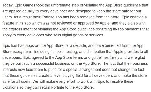 堡垒之夜手游下架ios,苹果商店屏蔽某个软件