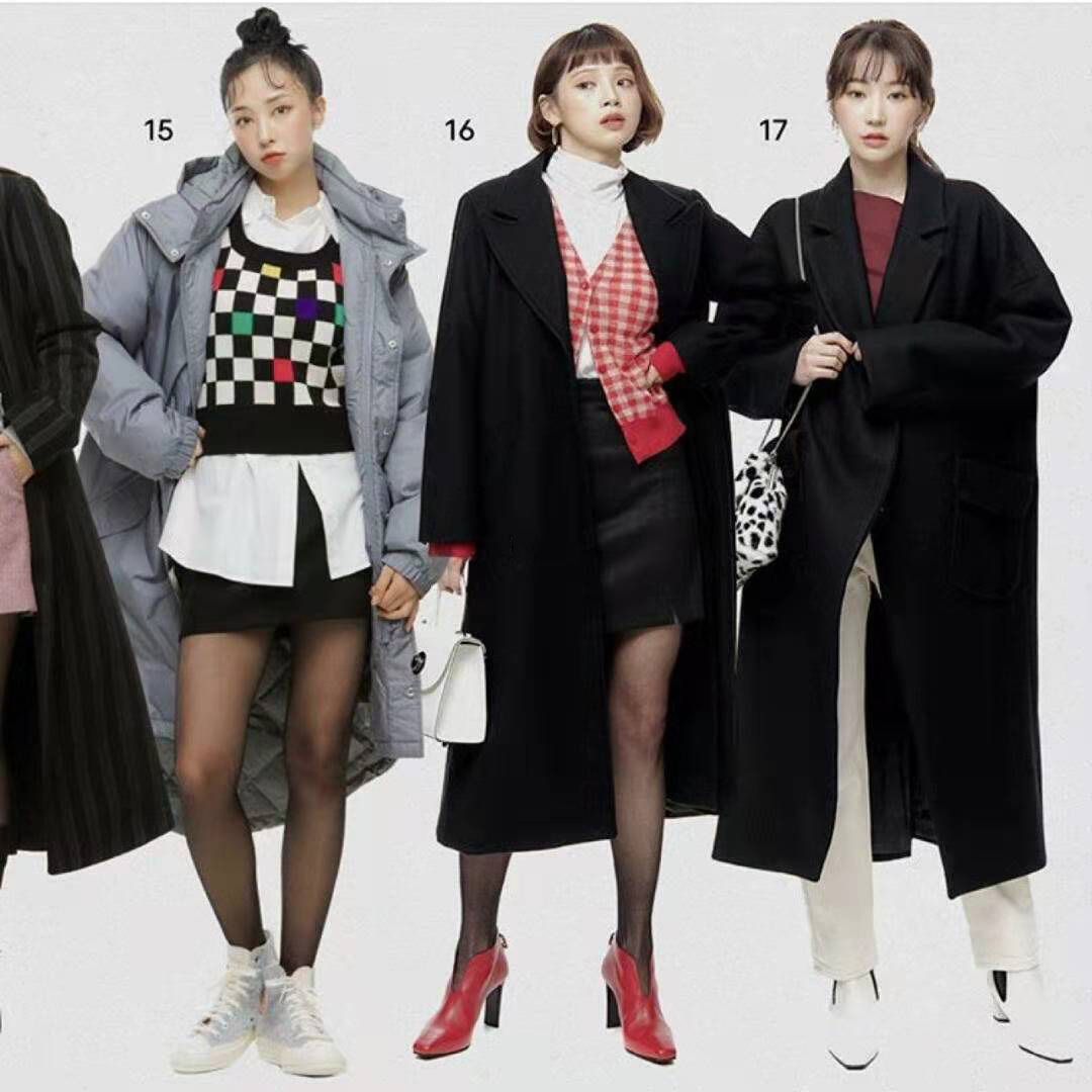 韩国女星究竟有多会穿,黑色大衣穿搭街拍韩国