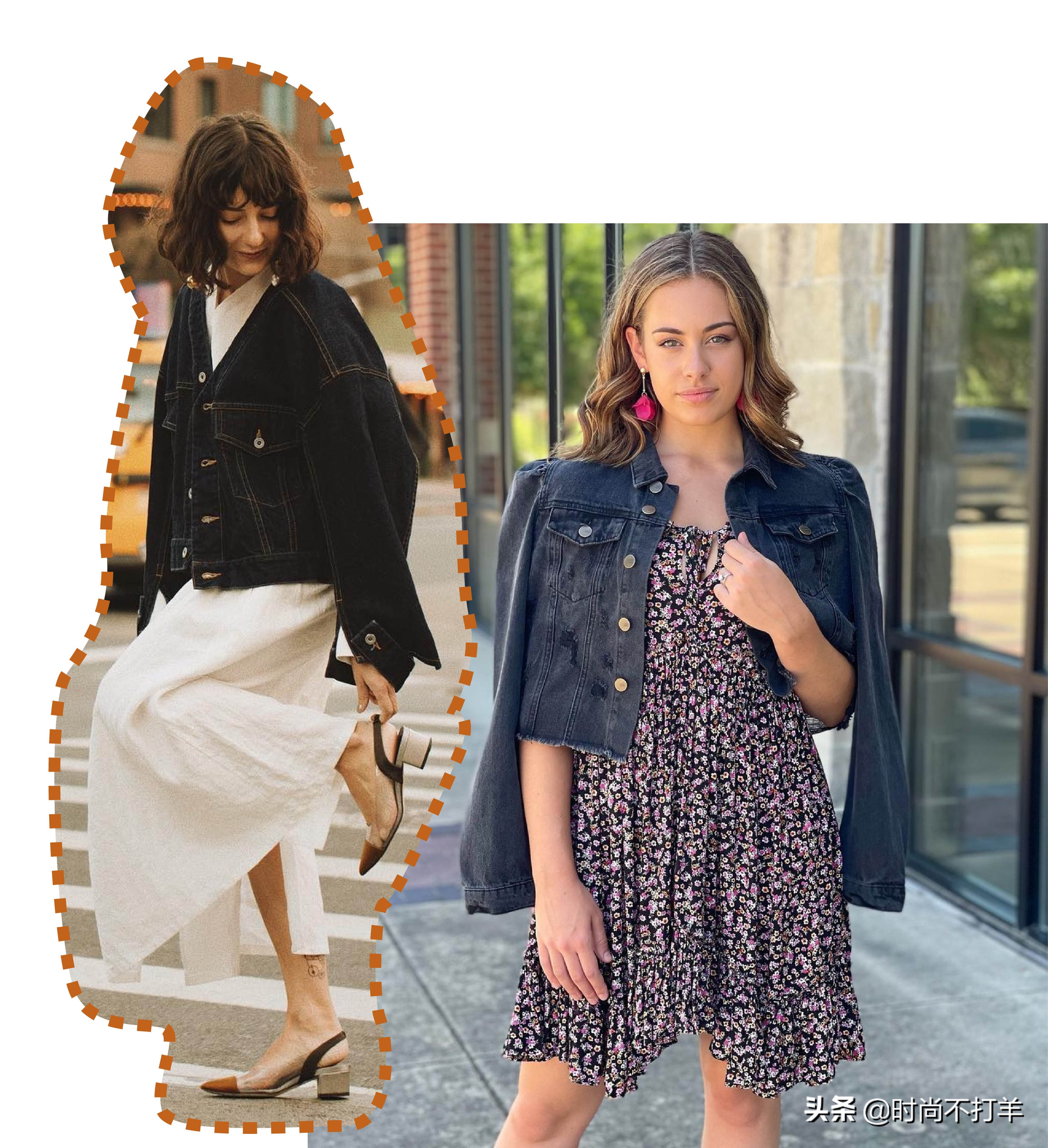 轻薄牛仔夹克外套怎么搭配,牛仔夹克短上衣穿搭