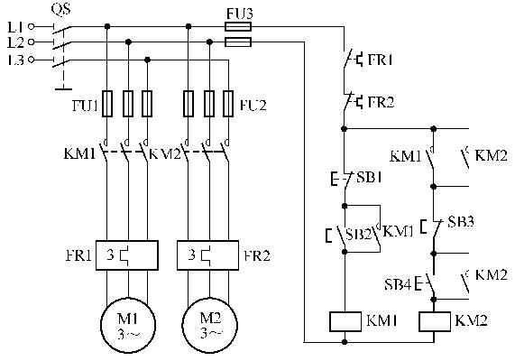 低压电工实操电动机正反转电路图,电工电动机启停点动电路图