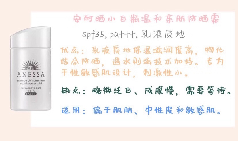 安耐晒防晒霜和安耐晒喷雾,安耐晒防晒霜与安耐晒防晒啫喱