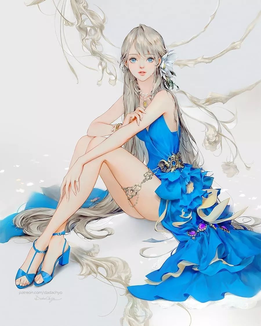 大佬画动漫人物仙气十足手绘,大佬画的古风图手绘