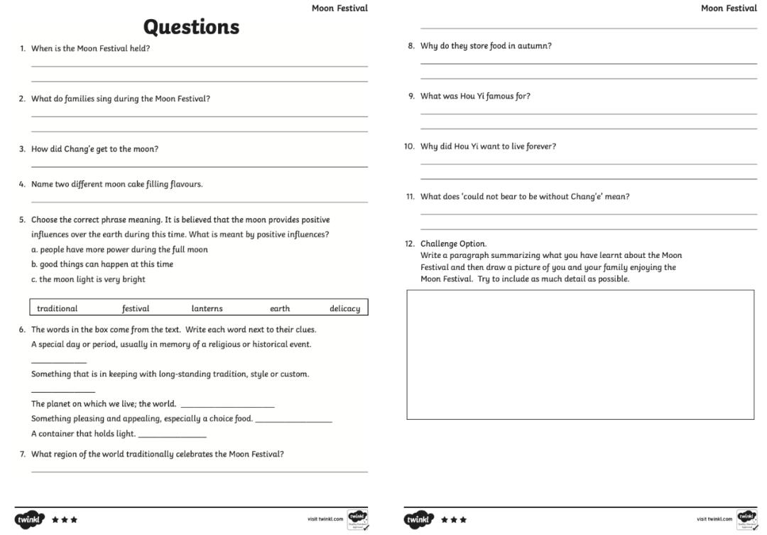 关于中秋节的英语小知识分享,中秋节有关的英语文化知识