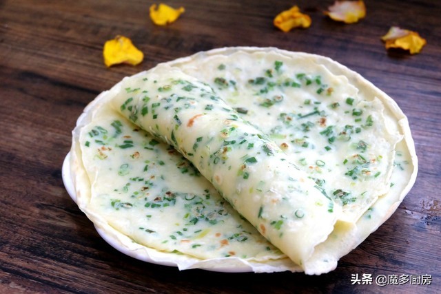 电饼铛香葱薄饼,电饼铛做薄饼怎么做简单又好吃