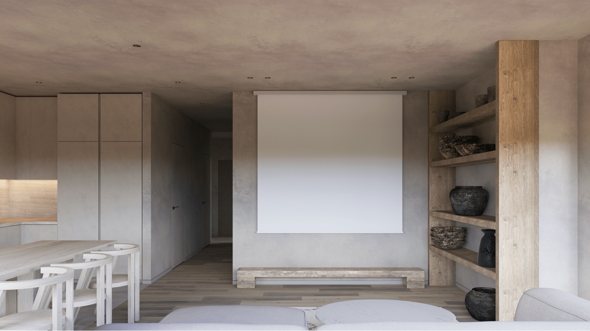 侘寂风屋顶原木设计,原木侘寂风住宅设计