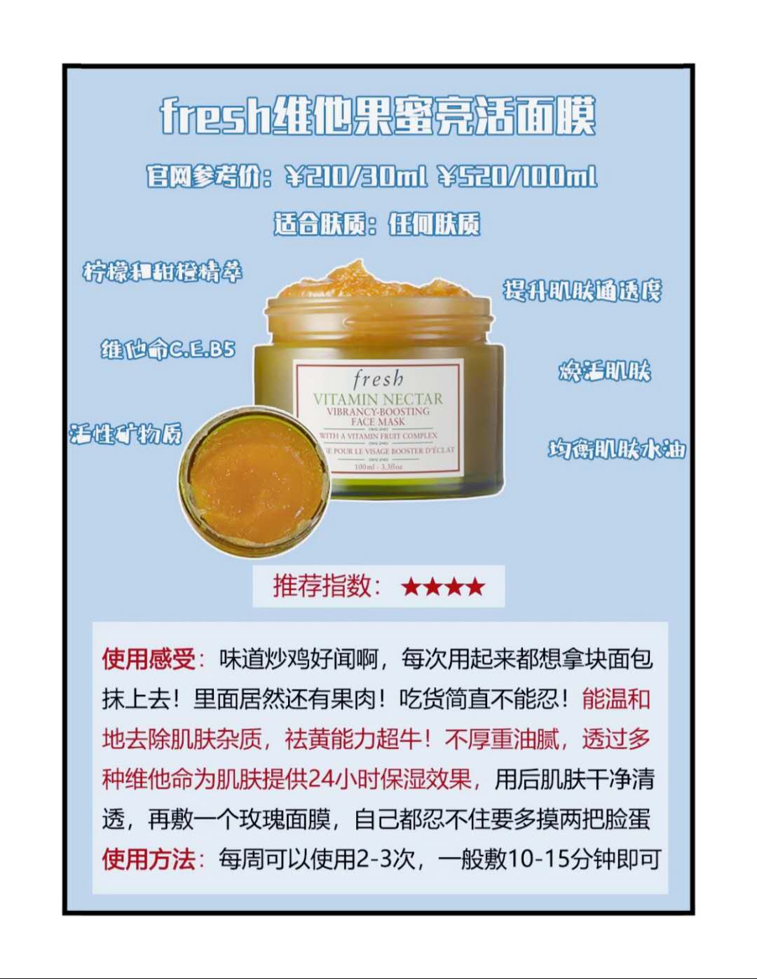 干货分享2021面膜评测总结,Fresh面膜测评