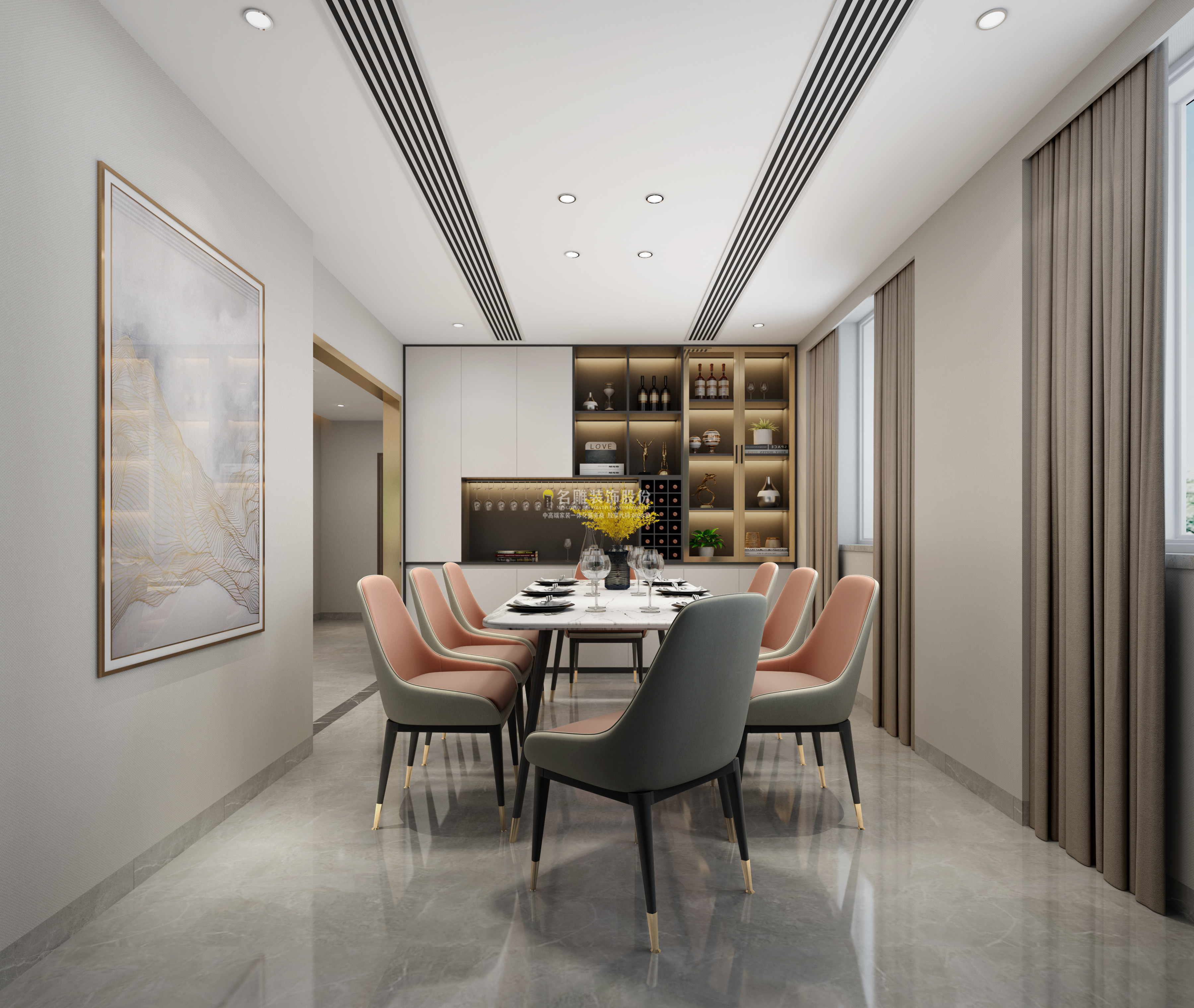 意式轻奢挑高叠墅,轻奢风装修叠墅130平方米