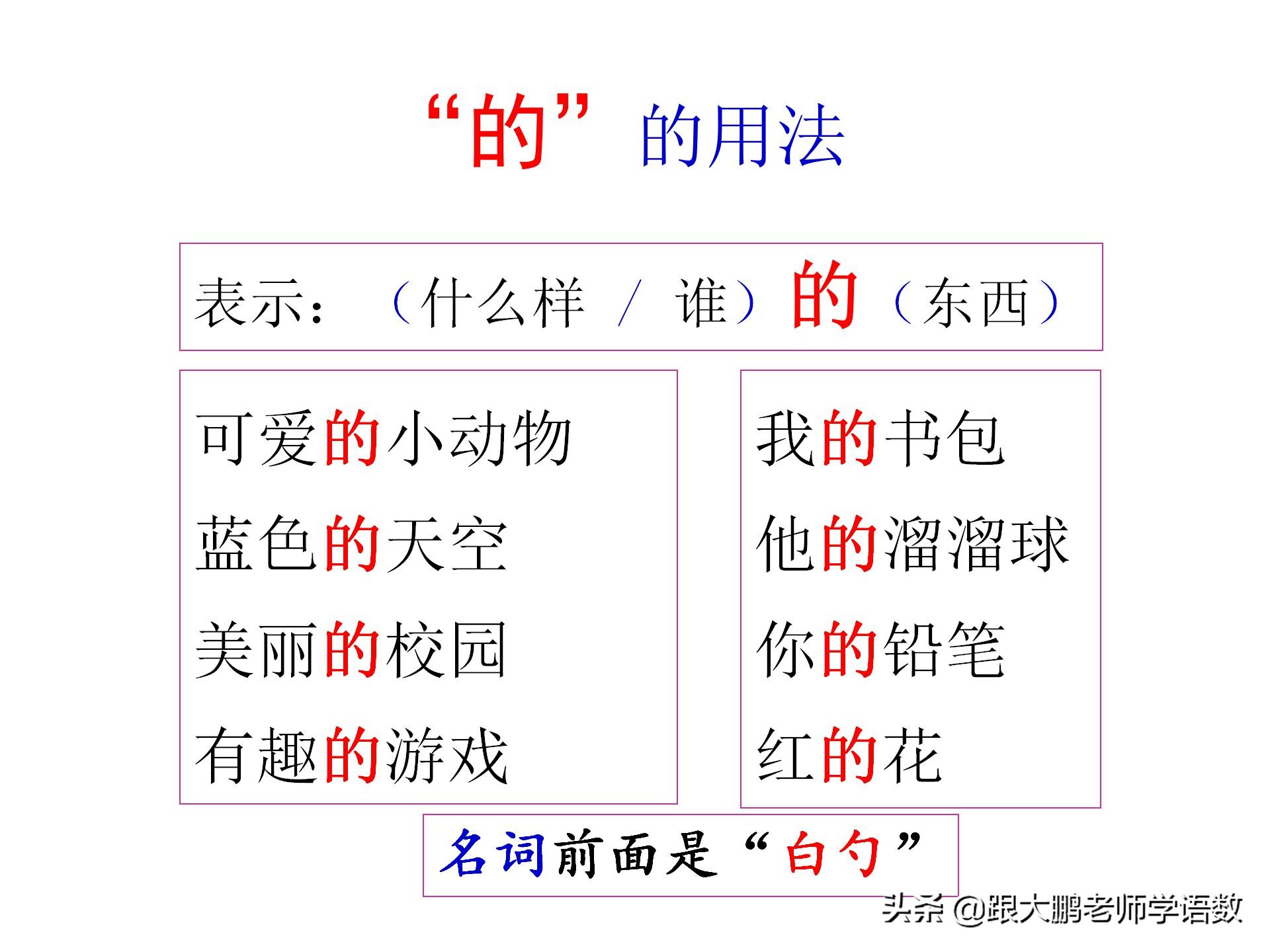 教大家一个记忆“的、地、得”用法顺口溜，以后就不会再用错了。