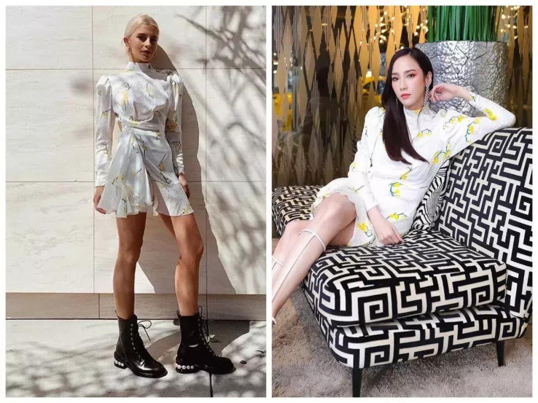 宣美黑色吊带裙,lisa时尚撞衫