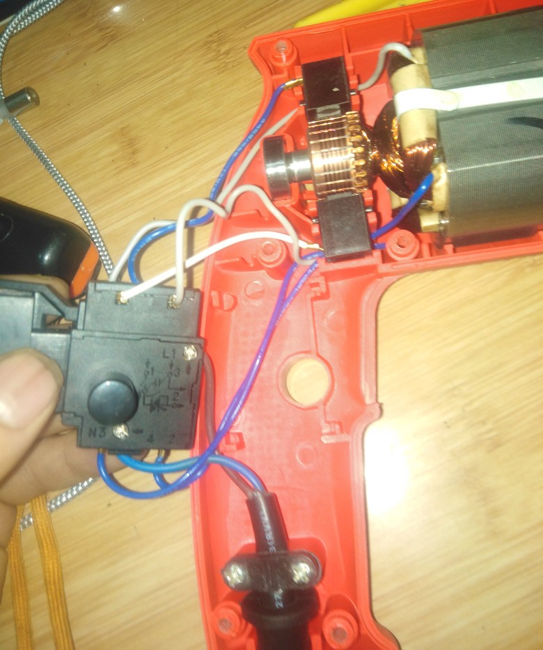 手电钻内部构造,手电钻的各组成部分图片