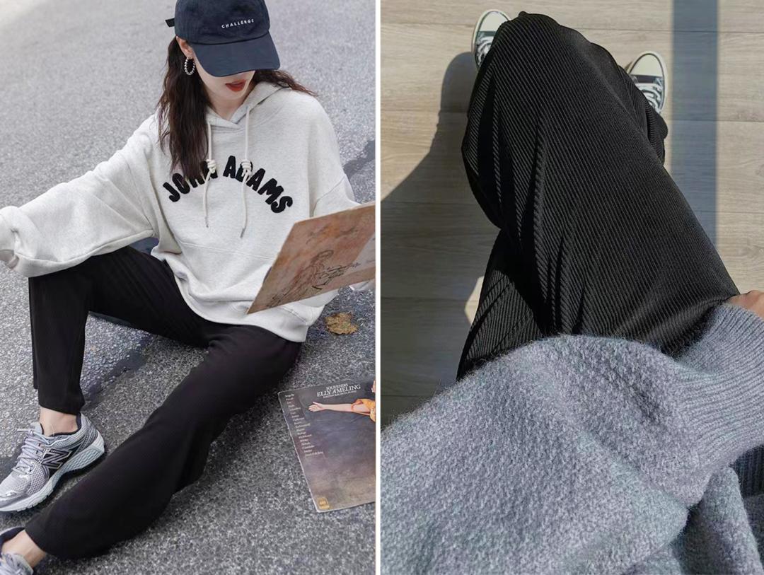 烂大街的阔腿裤也穿出高级感,阔腿裤就要选择保暖又显瘦的