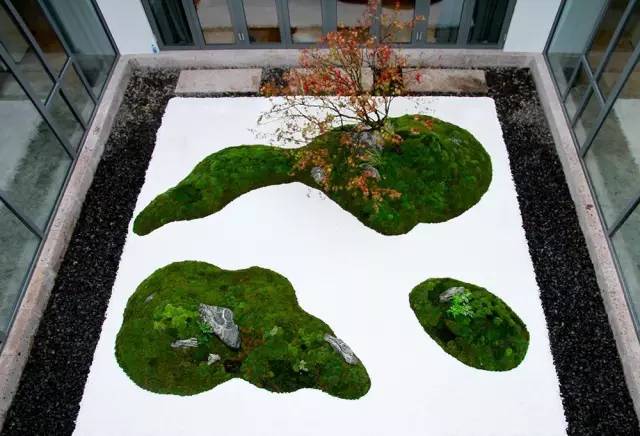 枯山水庭院景观制作过程,庭院枯山水施工做法