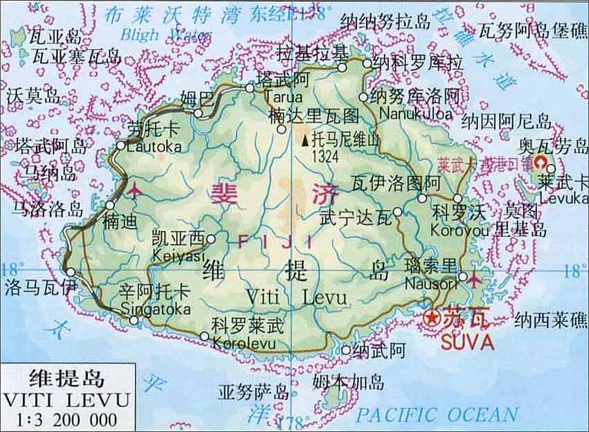 “南太平洋十字路口”斐济：热带群岛国家，多珊瑚礁环绕的火山岛