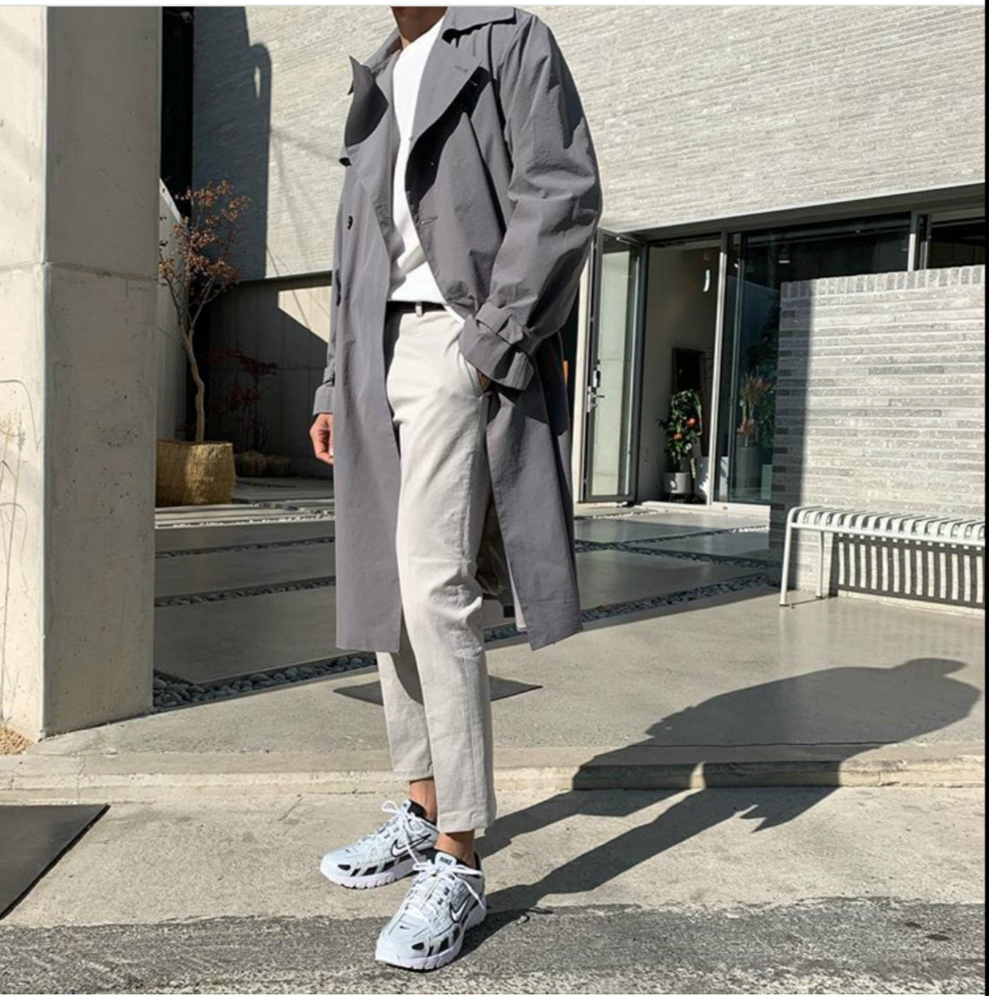 韩国小哥哥风衣穿搭,风衣穿法韩国