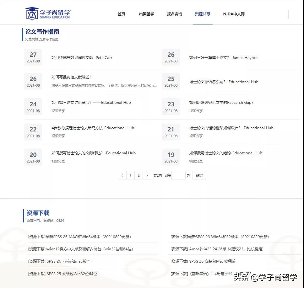 学子尚留学第二期论文公开课《如何建模及管理学经典理论分享》