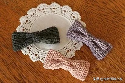 钩针蝴蝶结教程全过程,钩针蝴蝶结图解大全视频