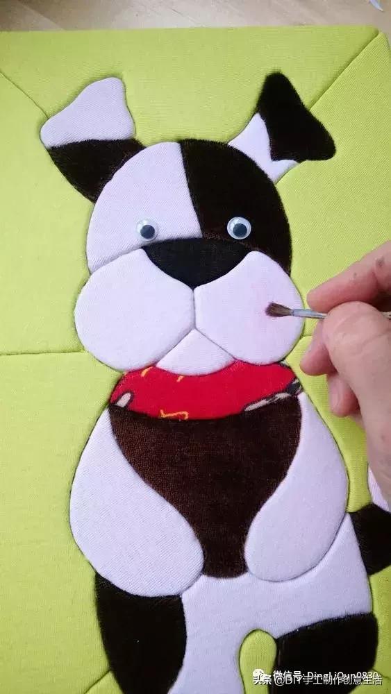 布艺diy拼布图案贴画,布画diy手工制作大全