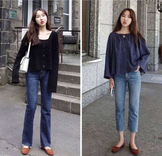 各种牛仔裤的穿搭长袖,牛仔裤穿搭夏季精致