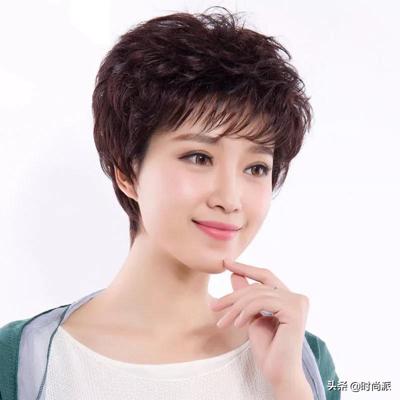 女士假发离子烫,轻薄透气假发发型