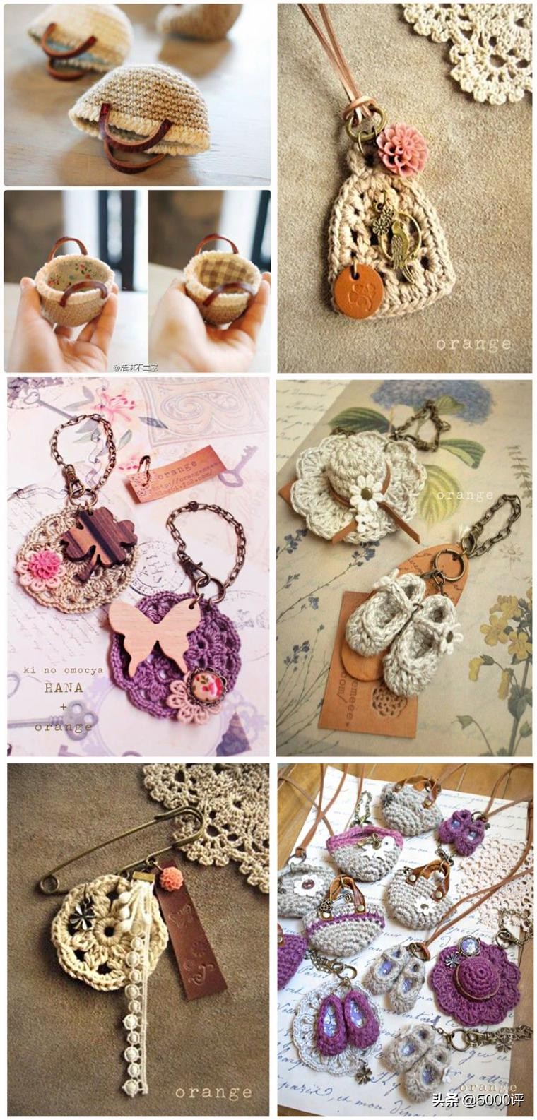 钩织饰品小星星,精品小饰品钩织