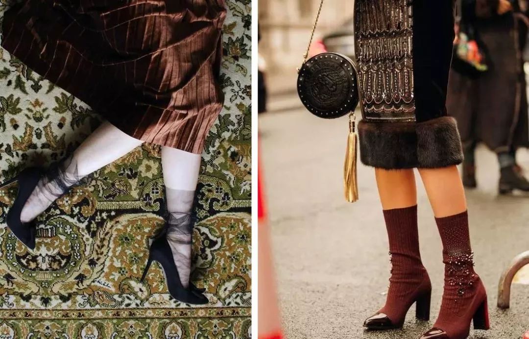 入秋袜子搭配,露脚踝的袜子怎么搭配