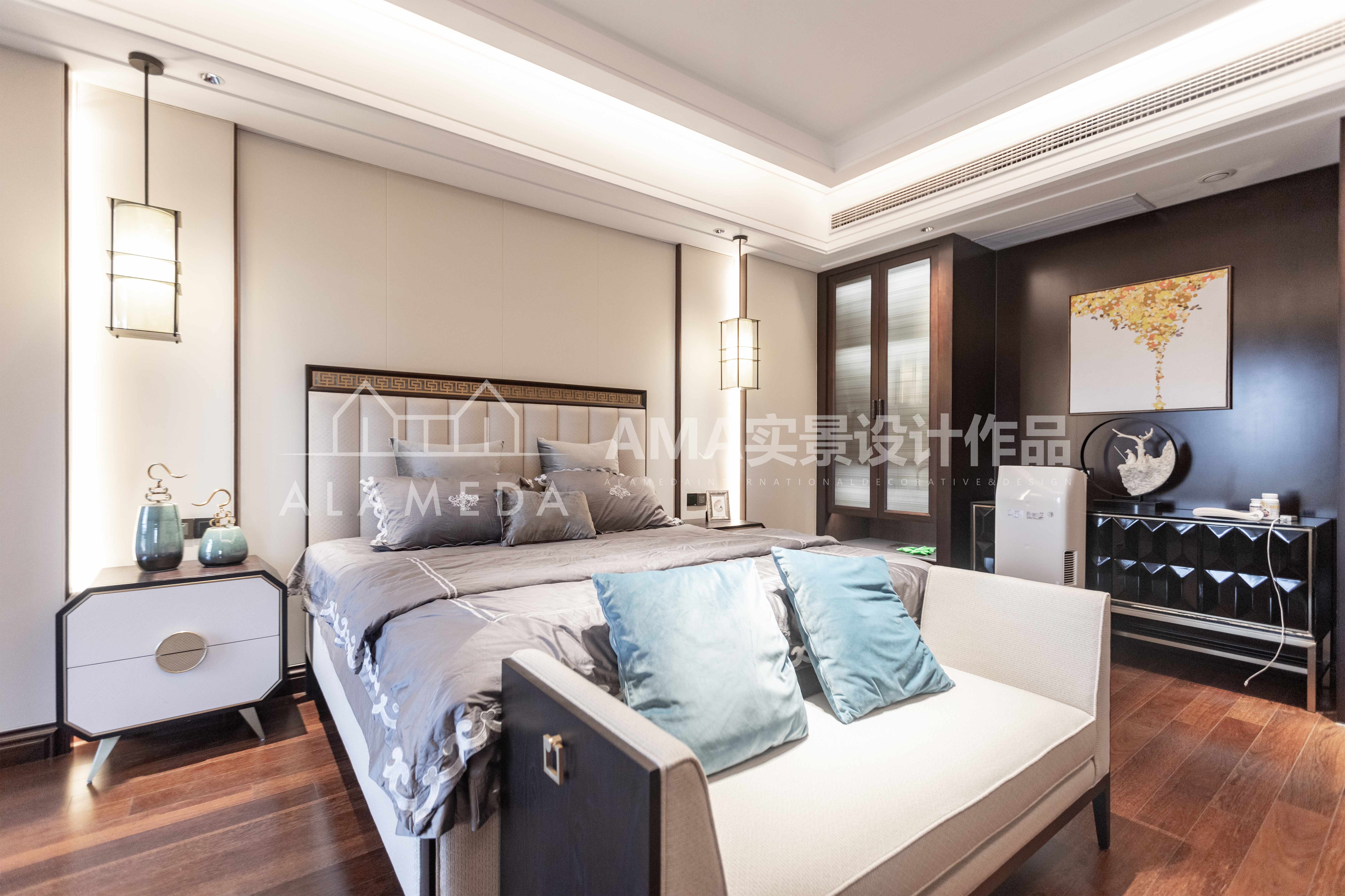 140平叠墅现代轻奢装修风格,南山区别墅现代简约装修设计