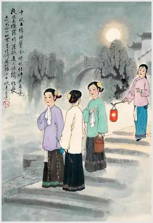 100首诗词100张风俗图太美了,100幅中国古风俗画