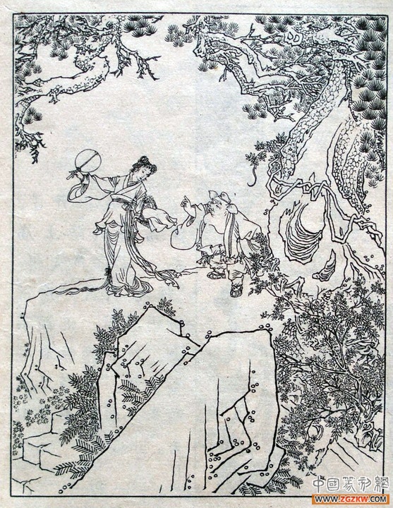 《西游记》之三打白骨精背景图,西游记三打白骨精文字版图文