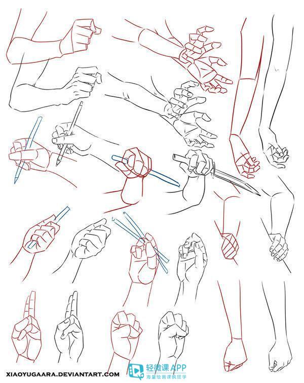 漫画人物的手的动作怎么画素描,漫画人物的手该怎么画的小技巧