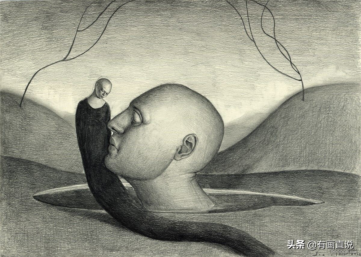 创意素描图片临摹大全4k,零基础简单素描画临摹