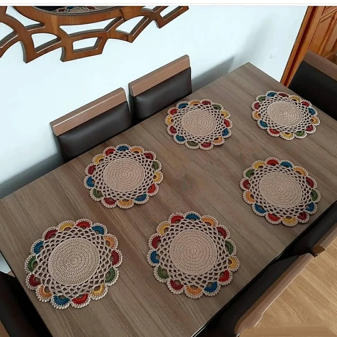 钩针家居套装图解,钩针居家摆设