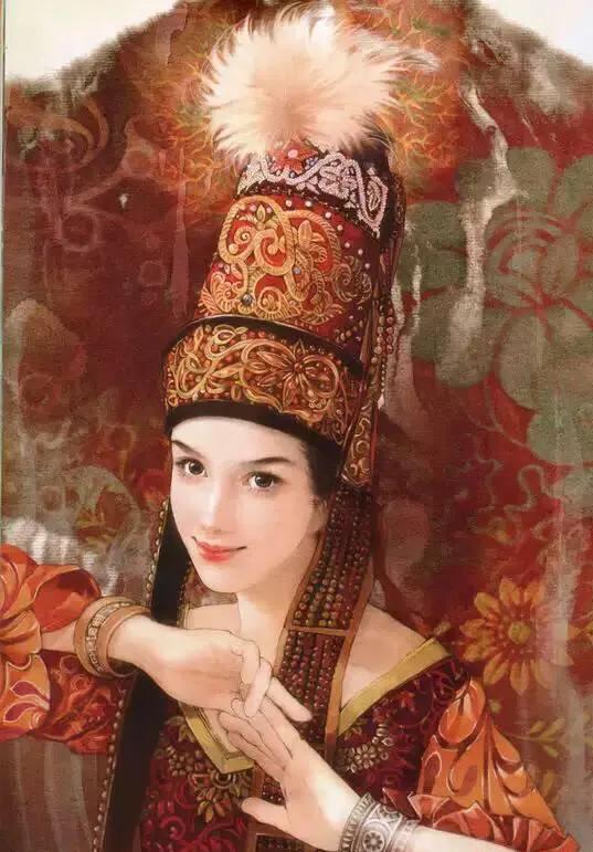 五十六个民族五十六枝花画,五十六个民族人物画高难度