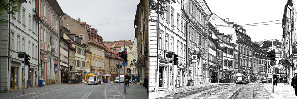 ps如何把图片变成素描涂色,ps滤镜素描半调图案