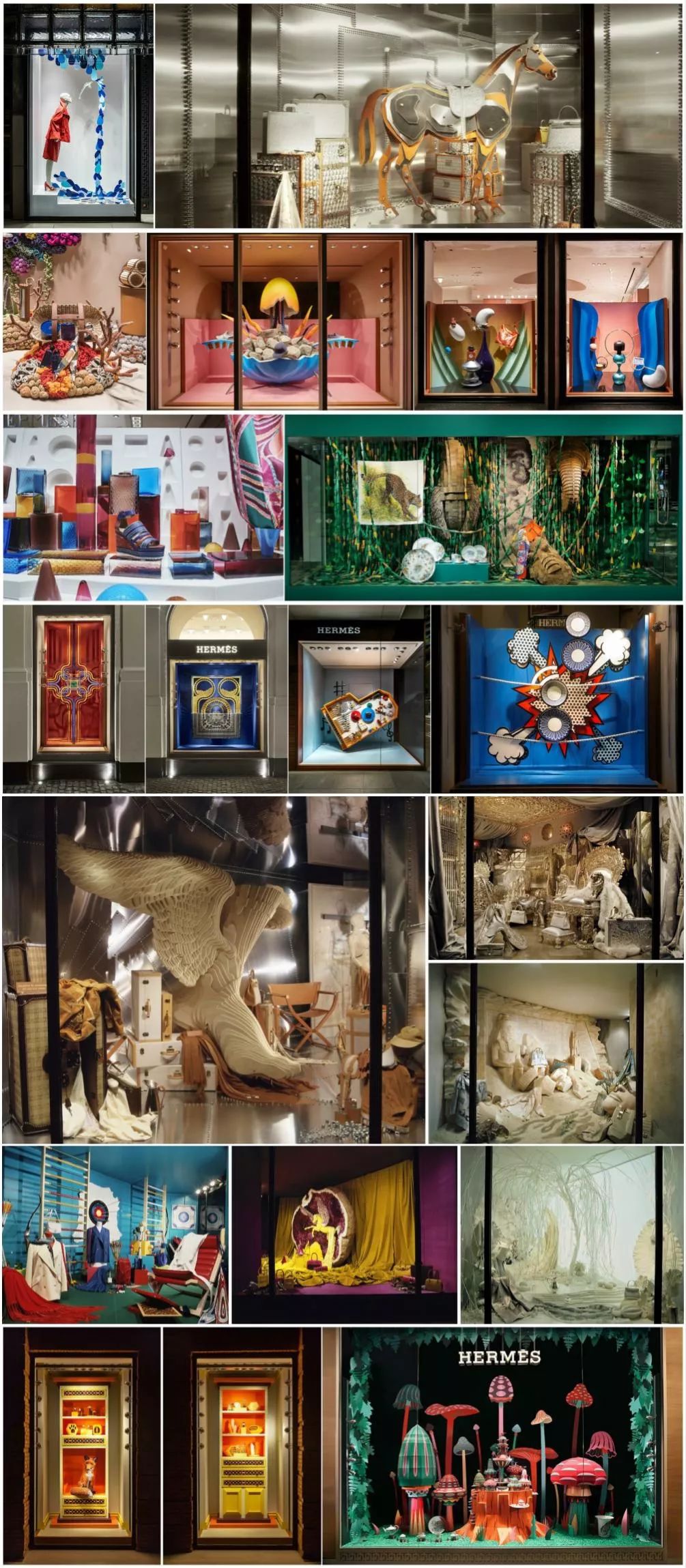 爱马仕橱窗展示设计手绘图,爱马仕2023橱窗设计最新款