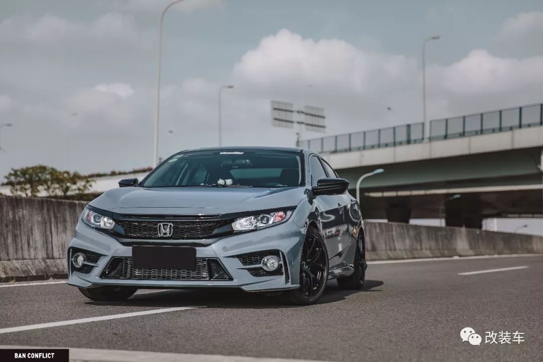 水泥灰十代思域改装,思域十代改装水泥灰