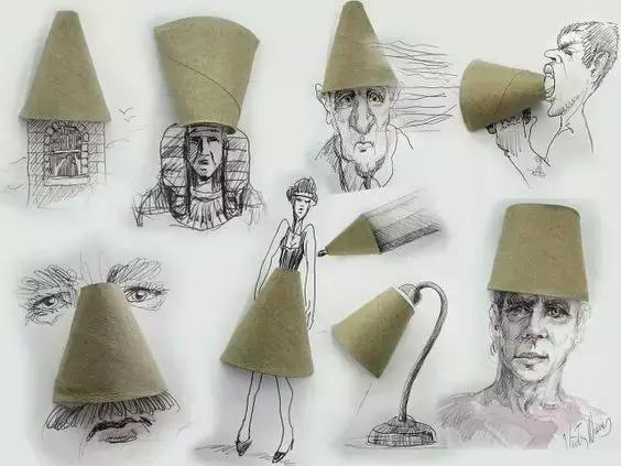 精美创意插画100幅无水印,彩铅小插画500例临摹